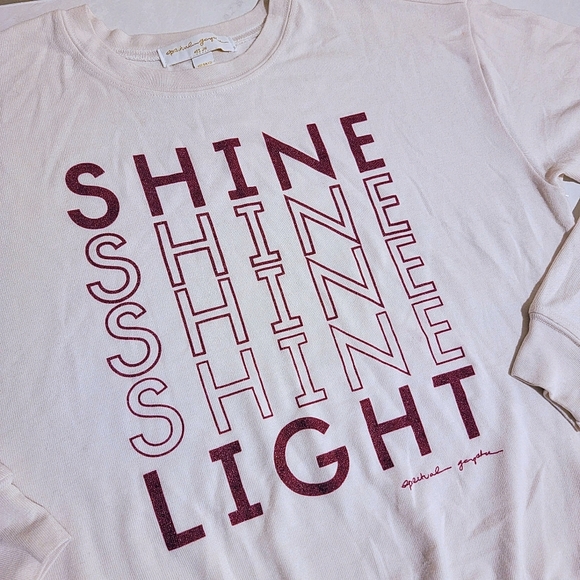Spiritual Gangster Shine Light Savasana Pullover Sweater NWOT - Picture 3 of 4